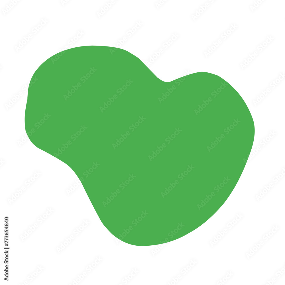 Green organic blob shape irregular Green organic blob shape irregular