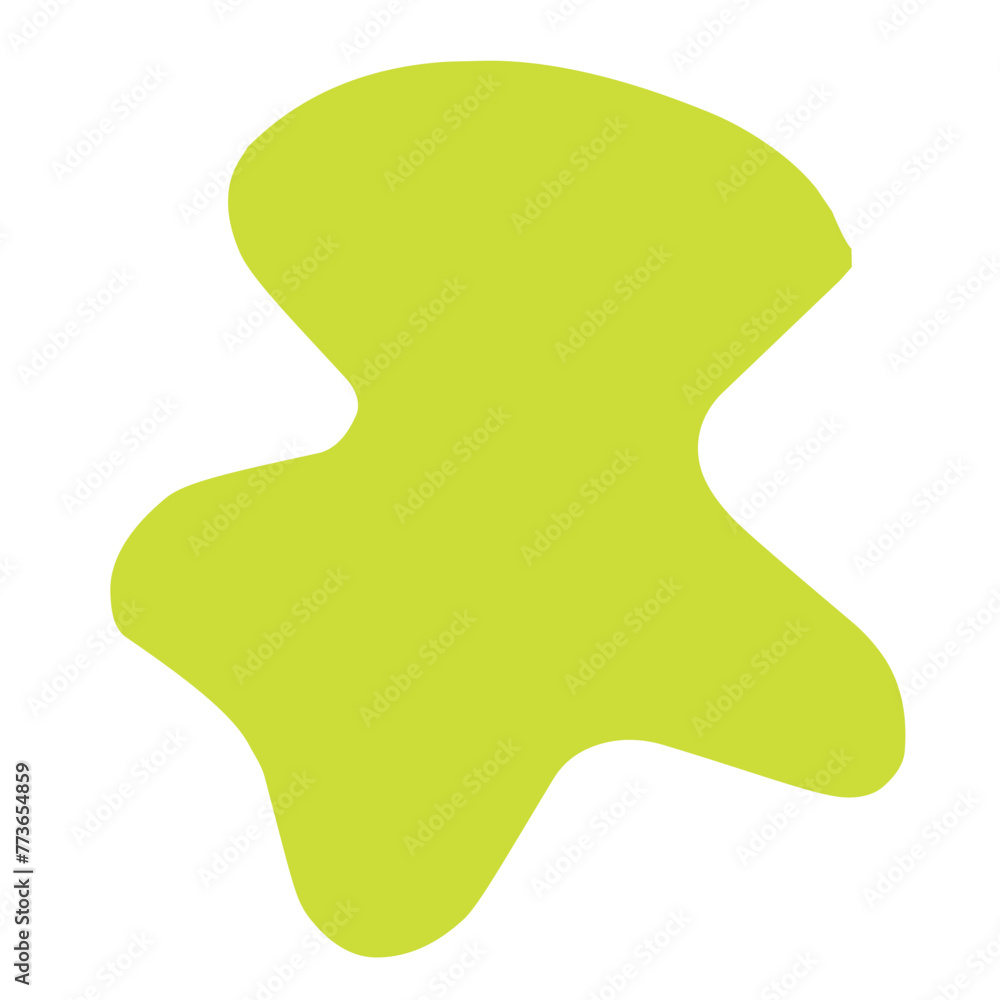 Green organic blob shape irregular Green organic blob shape irregular