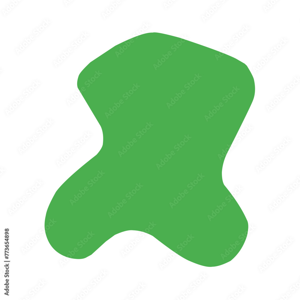 Green organic blob shape irregular Green organic blob shape irregular