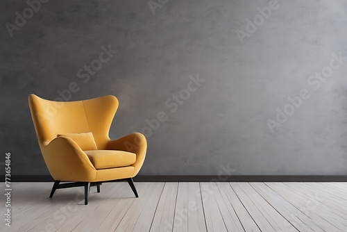 Modern minimalist interior with copy-space background concept, blank space. Elegant Essentials: Modern Interior with Blank Space