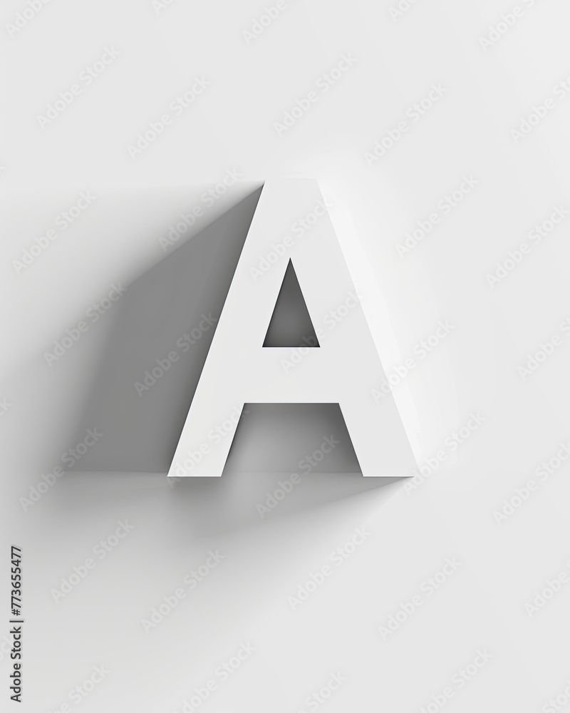 Minimalist isometric white letter Minimalist isometric white letter