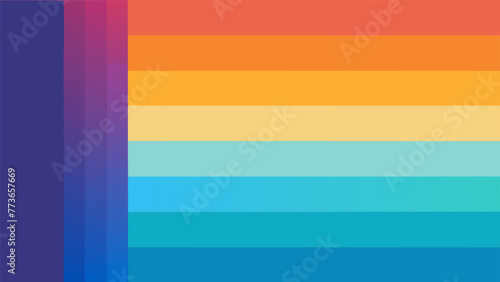 A color gradient starting with cool and calming colors on one side for introversion and transitioning to warm and lively colors on the other