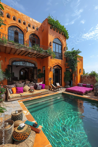 Chic Outdoor Patio Design with Moroccan Home Decor, Contemporary and Fashionable © DesignDreams