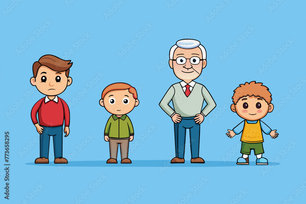 character of a man in different ages a baby vector illustration character of a man in different ages a baby vector illustration
