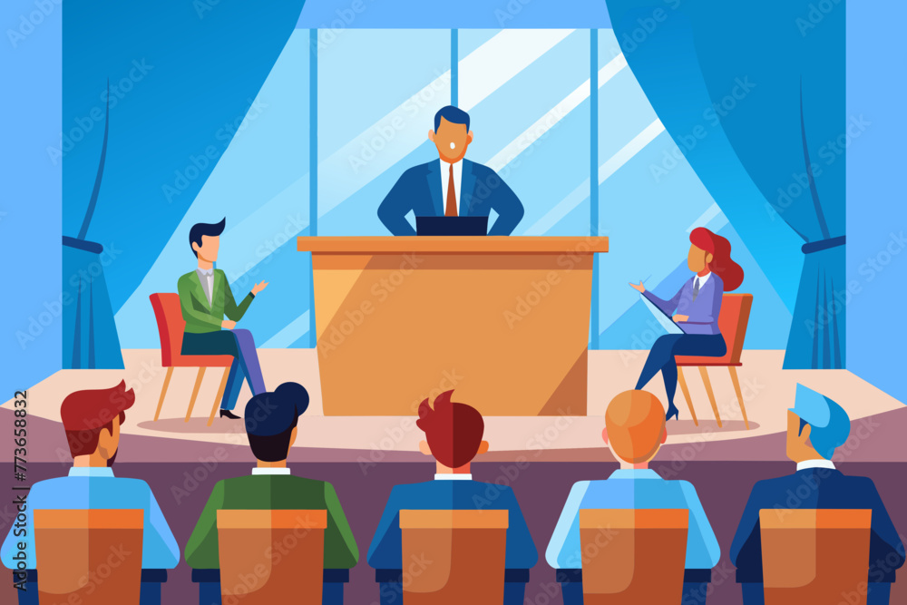 conference vector illustration