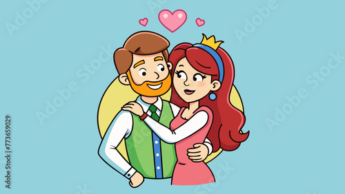 couple in love vector illustration