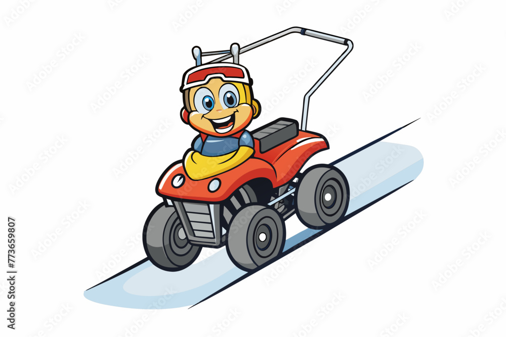 atv ski lift vector illustration atv ski lift vector illustration