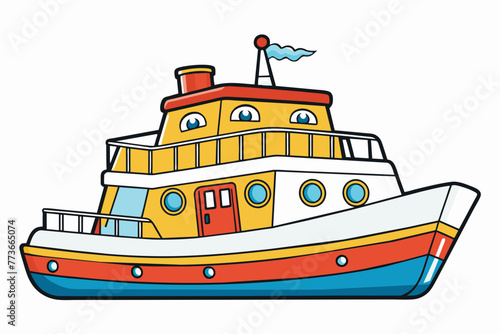 ferry vector illustration