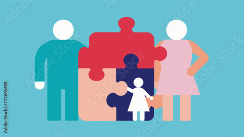 A puzzle missing pieces symbolizing the disruption of normalcy and stability within the family due to substance abuse.