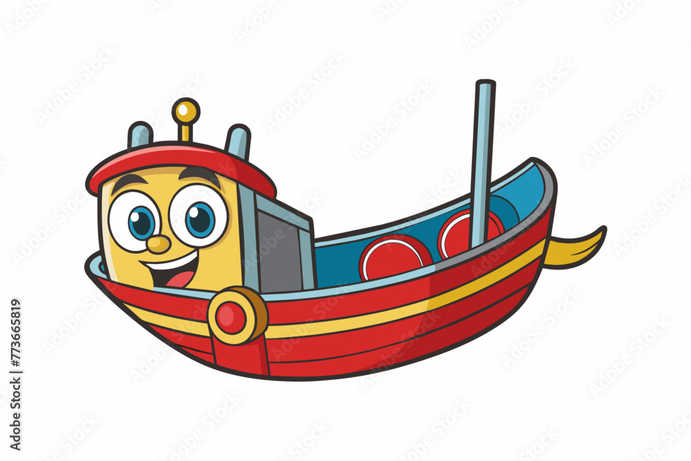 Fototapeta premium gondola boat vector illustration