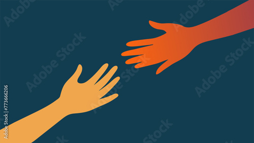 An image of a hand reaching out to another offering a helping hand and support demonstrating the importance of leaning on loved ones during photo