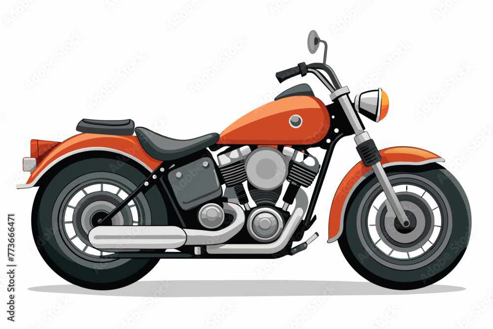 harley davidson bike vector illustration