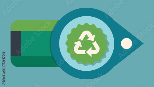 A closeup of a label on a product packaging indicating that it has been made from recycled materials a visible example of circular economy