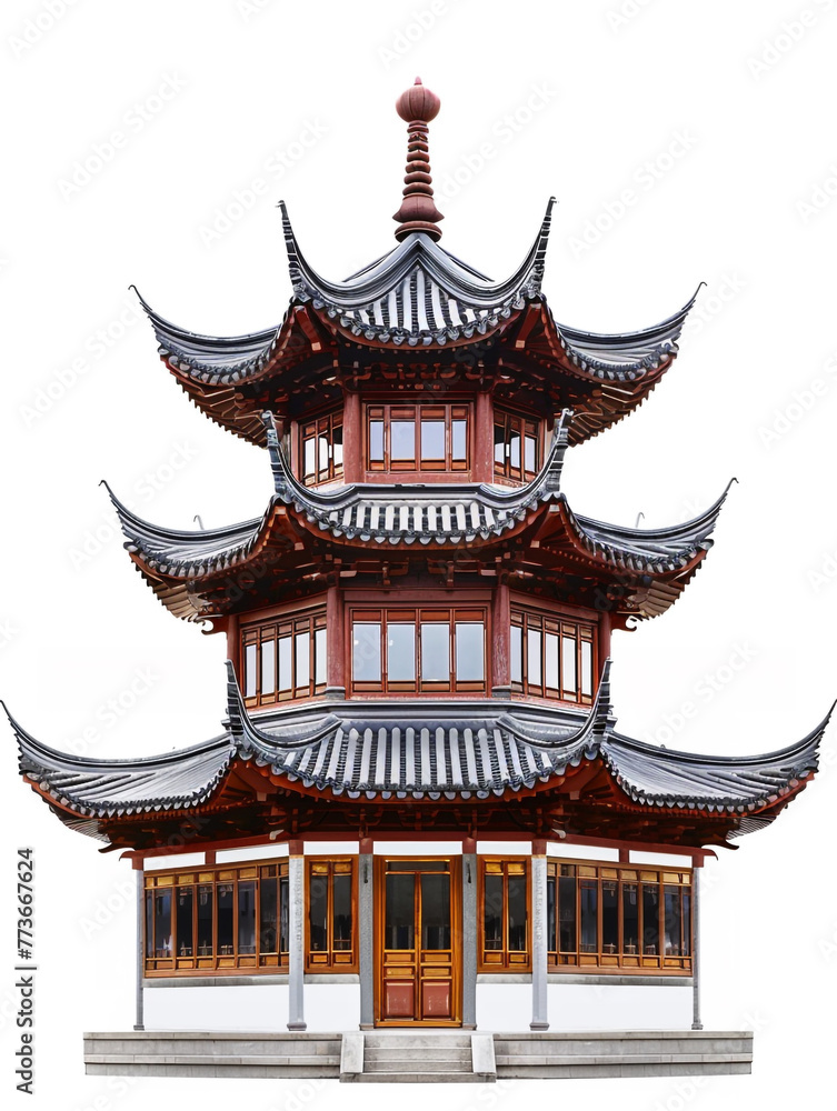 Beautiful pagoda tower design full of traditional Chinese or Japanese architectural elements. Beautiful pagoda tower design full of traditional Chinese or Japanese architectural elements.