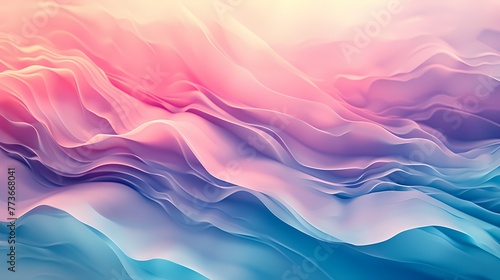 Subtle yet impactful, a simple color palette forming a gradient wave in a liquid abstract, evoking a sense of tranquility and beauty.