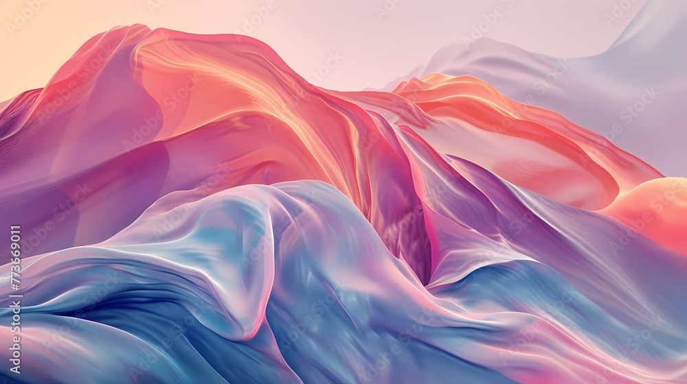 Serene and dreamlike, a minimalistic gradient wave in a liquid abstract, with colors delicately blending to create a visually soothing composition. Serene and dreamlike, a minimalistic gradient wave in a liquid abstract, with colors delicately blending to create a visually soothing composition.