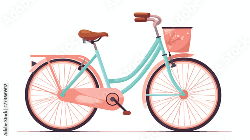Flat illustration of bike lifesyle design edita fla photo