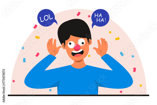 April Fools Flat Illustration Design