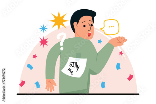 April Fools Flat Illustration Design