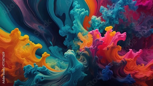 Abstract Vibrant Gradient Colour Wallpaper Background