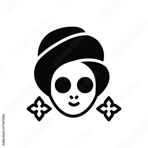 Black solid icon for spa