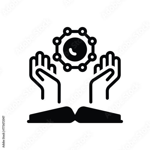 Black solid icon for spirituality