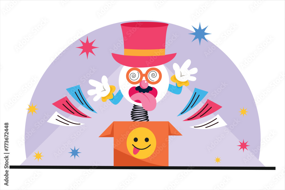 April Fools Flat Illustration Design April Fools Flat Illustration Design
