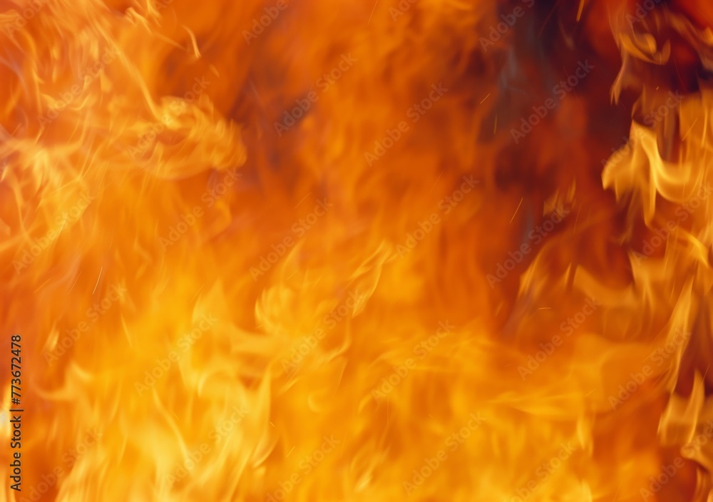 A close up of a fire with orange flames A close up of a fire with orange flames
