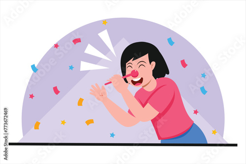 April Fools Flat Illustration Design