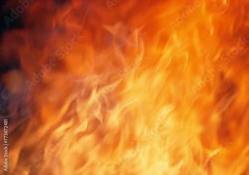 A close up of a fire with orange flames