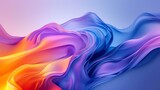 A symphony of liquid colors in a minimalistic setting, forming a gradient wave that is both visually striking and serene, capturing the essence of beauty in motion.