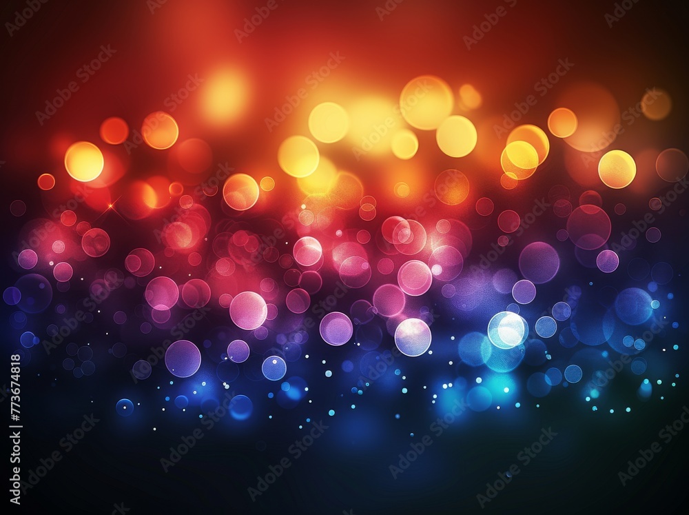 A colorful background with many small circles and stars A colorful background with many small circles and stars