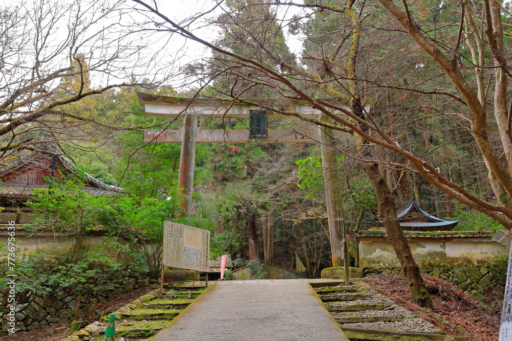 Garden in Daigo-ji Temple a Buddhist temple with 5-story pagoda, at Daigohigashiojicho, Fushimi Ward, Kyoto, Japan