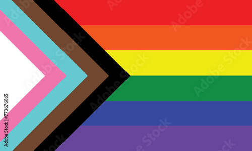 Progress pride flag Pride Month LGBTQ Rainbow