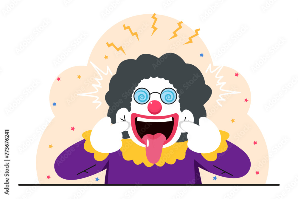 April Fools Flat Illustration Design April Fools Flat Illustration Design
