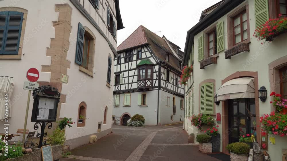 Streets can be Very Empty in Certain Parts of Eguisheim Village Streets can be Very Empty in Certain Parts of Eguisheim Village