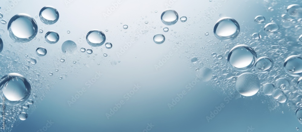 Small, transparent water droplets bead up on the smooth surface, reflecting light in a captivating display