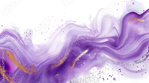solid white background with purple swirls