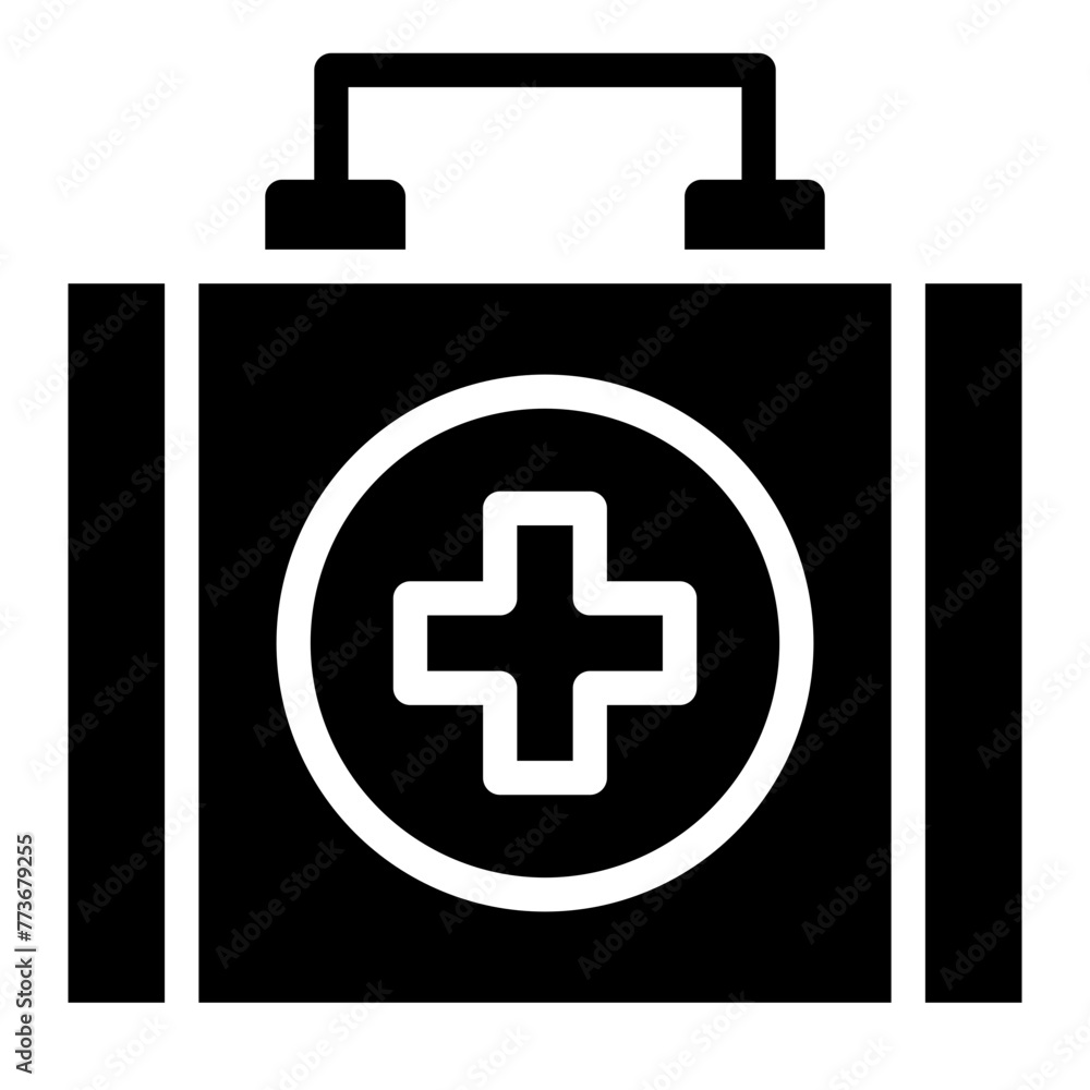 First Aid Kit and Med Kit Icon Vector Design on White Background. First Aid Kit and Med Kit Icon Vector Design on White Background.