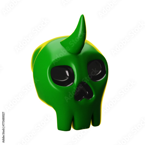 3d Skull and creepy illustration
 (ID: 773680027)