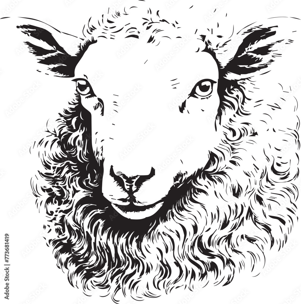 Obraz premium Black and white sheep