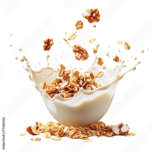 Nut milk isolated on white
