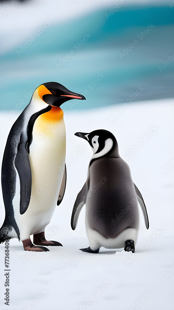 Obraz premium Adelie penguin colony of Cape Adare.