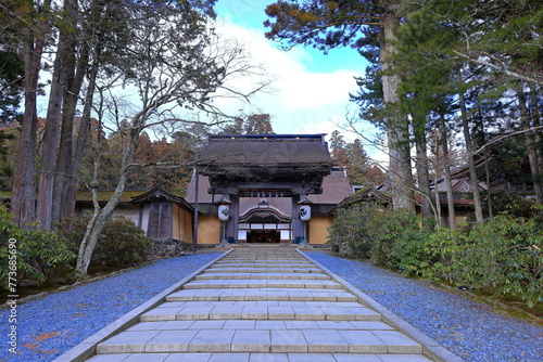 Kongobu-ji, headquarters of Shingon Buddhism at Koyasan, Koya, Ito District, Wakayama, Japan photo