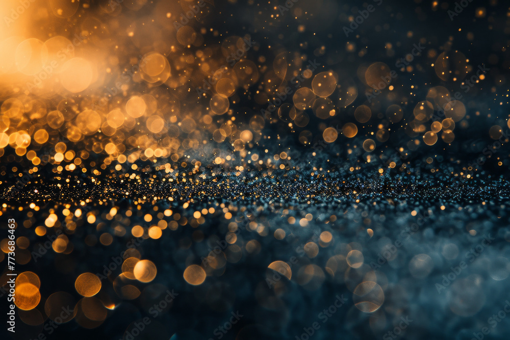 Naklejka premium Ethereal Gold and Black Gradient - Photorealistic UI Background 
