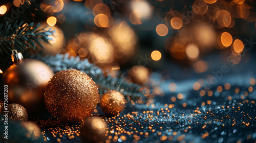 Festive Elegance: Golden Christmas Glitter and Sprinkles

