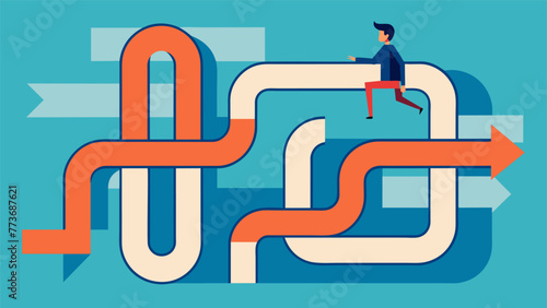 A maze with a person walking through it depicting the ups and downs and twists and turns of the recovery process.