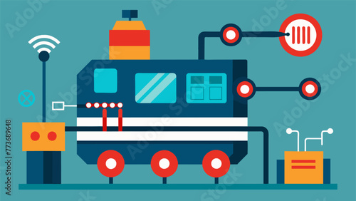 A closeup of a machine in motion with specialized sensors and technology designed to continuously monitor production and catch any potential