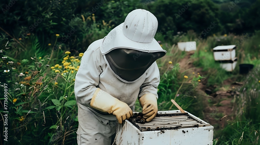 In the Apiary: A Beekeeper's Daily Tasks Amidst the Buzz and Activity In the Apiary: A Beekeeper's Daily Tasks Amidst the Buzz and Activity