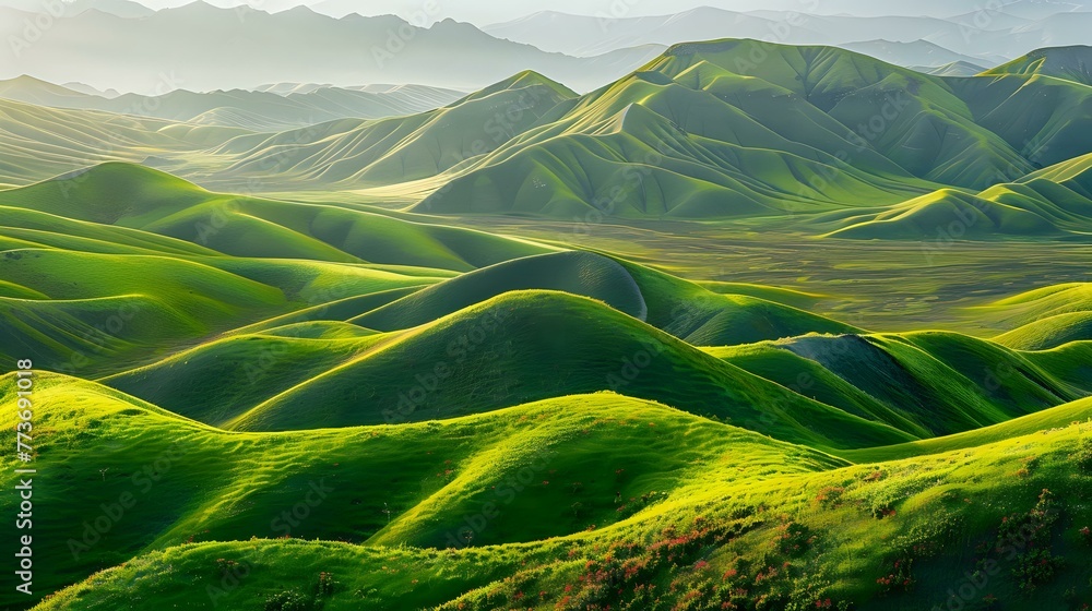 Gorgeous Spring Colors: Miraculous Green Panoramic Landscape Beauty